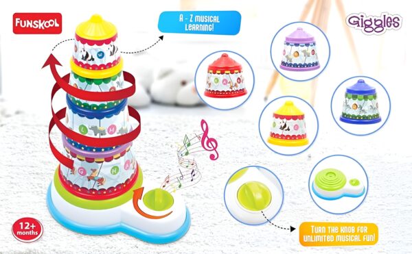 Melody Funfair stacked tower with musical knob