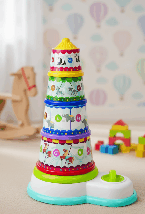 Stacked Funskool Melody Funfair in nursery setup
