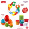 Components of Funskool Giggles Link Stack ‘N Nest Toy Set