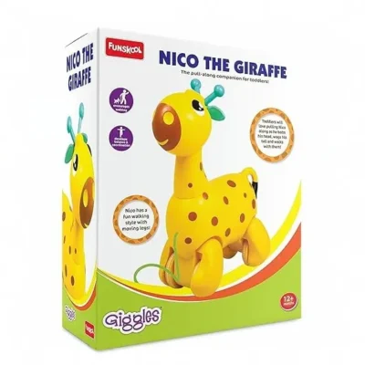 Funskool Giggles Nico the Giraffe – Lovely Pull-Along Toy for Toddlers (18+ Months)