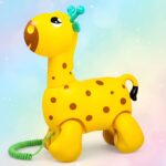 Funskool Giggles Nico the Giraffe on Pastel Background