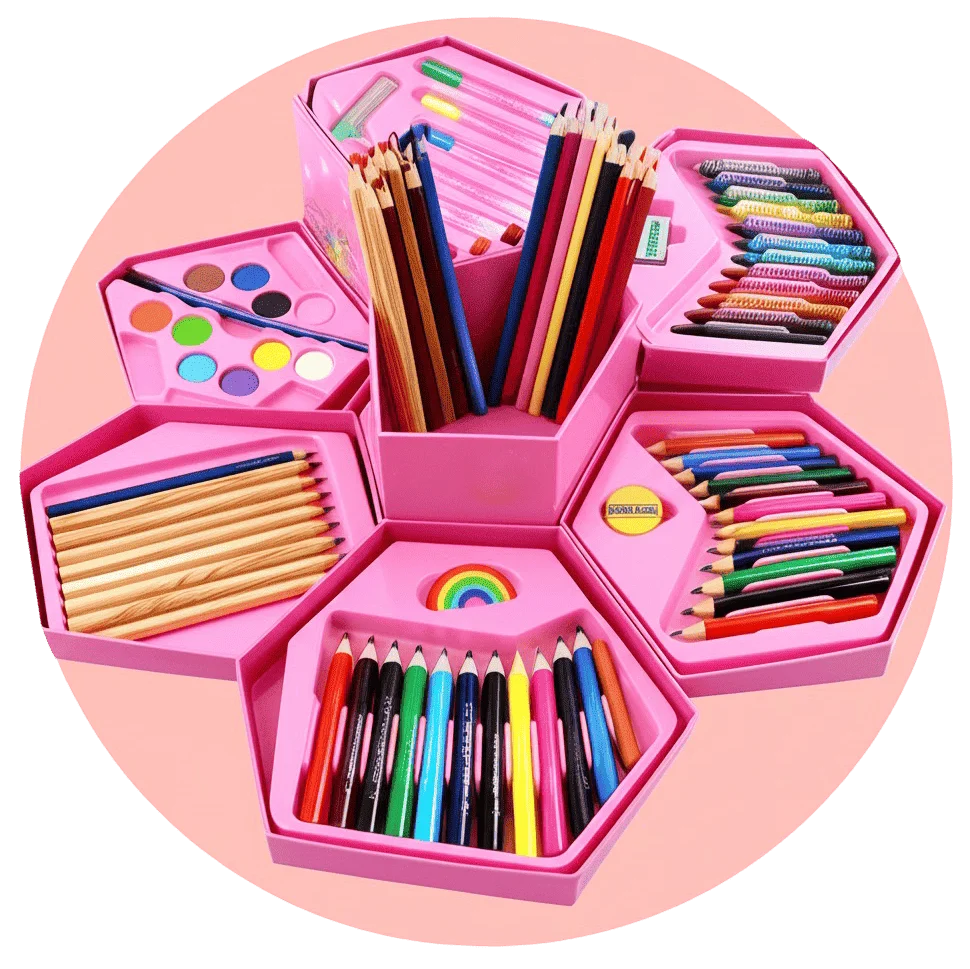 Charming red ladybug cartoon with “1–3 years” text for toddler toy age group.