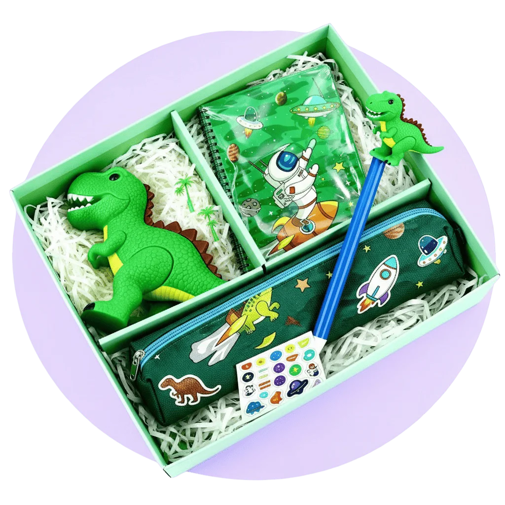 Vibrant dragonfly illustration with “8+ years” label for advanced kids’ toys.