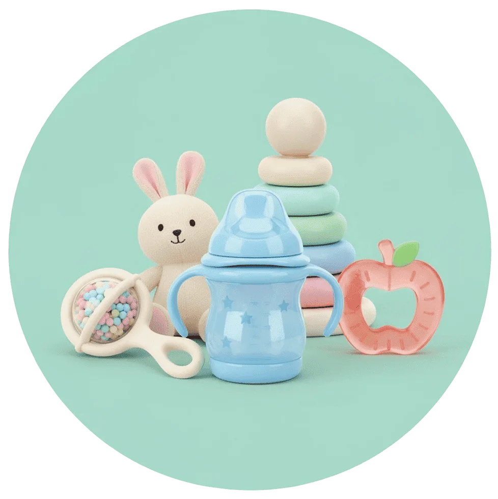 Colourful butterfly illustration with “3–5 years” label for preschool learning toys.