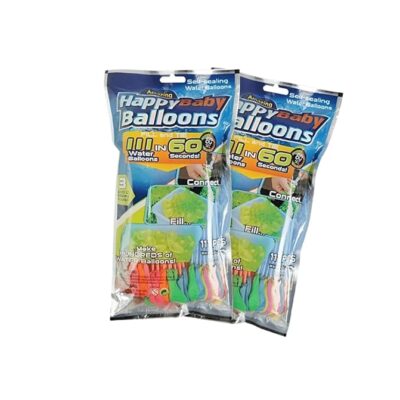 (Pack of 2) Automatic Self-Sealing Water Balloons – 222 Pcs Multicolour | Fill & Tie in 60 Seconds | Perfect for Holi