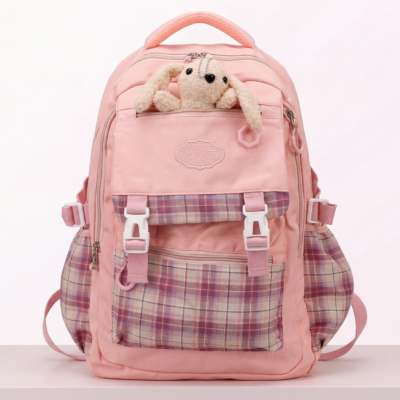 Peachy Bunny Charm School Bag – Cute, Stylish & Spacious