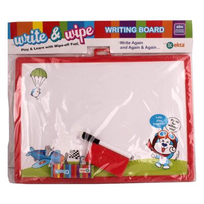 EKTA - Write 'n' Wipe Writing Board (Numbers and Shapes) for Kids | Write-Draw-Learn-Numbers and Shapes-Wipe IT and Start Again