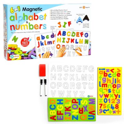 Ekta 6 in 1 Magnetic Alphabet & Numbers Game, Learning & Educational Magnetic Board Game