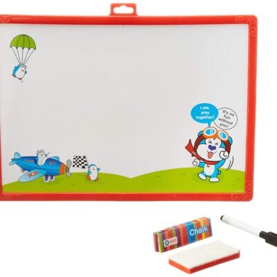 Ekta Write and Wipe Writing Board 2-in-1 Playing Slate for Kids