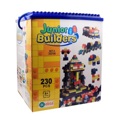 EKTA Junior Builders Building Blocks Set-3, Building Blocks for Kids, Block Game for Kids - 230 Pieces
