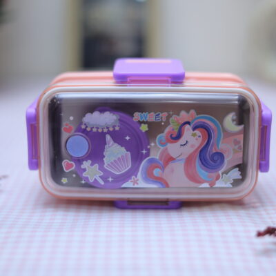 Dream Double-Layer Stainless Steel Lunch Box with Sauce Container