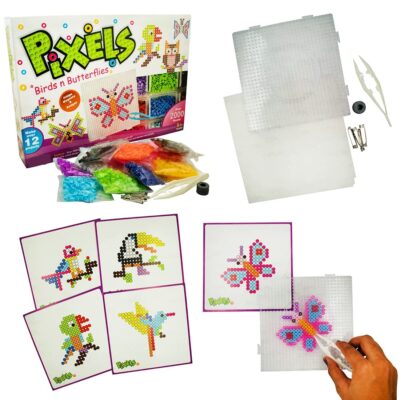 Toy Cloud Pixels Birds n Butterflies Fridge Magnets Plastic, Beads Badges Do-It-Yourself Kit