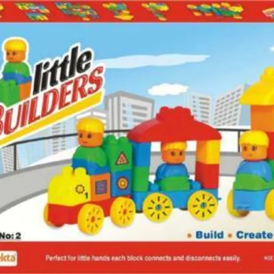 Ekta Little Builders Block No.2 | Perfect Blocks for Little Hands (Multicolour)