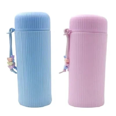 ECLET Glass Water Bottle Return Gift Pack of 5 for Boys & Girls | Mix Colours | 900ml BPA-Free Leakproof Glass Bottle with Silicone Sleeve
