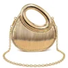 Golden Metallic Clutch Bag for Women