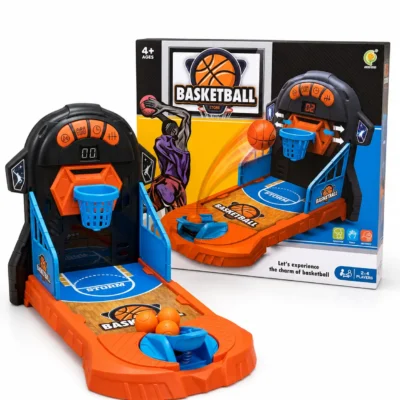 Mini Desktop Basketball Shooting Game Toy with Light & Score Board – Table top Sports Game for Kids